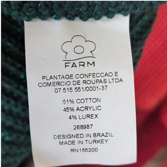 Farm Rio for Anthropologie Boldly Striped Sweater Dress Size XS Sparkly Rainbow - Picture 5 of 5